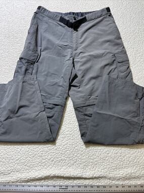 Eastern Mountain Sports EMS Pants Gray Cargo Utility Belted- Mens- 36 S